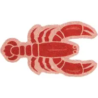 Famanu - Kokos deurmat Kreeftmotief - voorkomt vuil in huis - met antislip onderzijde - 70 x 40 cm