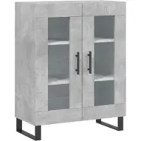 vidaXL Dressoir 69,5x34x90 cm bewerkt hout betongrijs