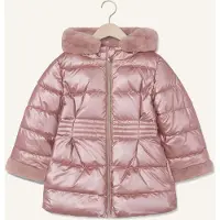 Mayoral Metallic Fauxfur Puffer Jacket Jassen Meisjes - Winterjas - Roze - Maat 128