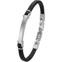 JOOP! Armband zwart / zilver