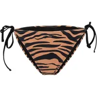 SOULCAL Bikinibroekje voor dames met tijgerprint en strik aan de zijkant (Zwart/Bruin)