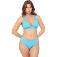 BE YOU Dames/dames Bikinibroekje met structuur (Aqua)