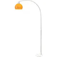 HOMCOM staande lamp voor de woonkamer, met een boogvormig ontwerp en een marmeren voet