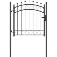 vidaXL Hekpoort met spijkers EMMEN 104 x 97 cm Vergrendelbaar