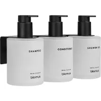 Blomus Kirei glasflessen inkl. wandhouder 3-pack Wit, gelijmd