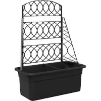 vidaXL Planter Trellis Antraciet 58 x 29 x 78 cm PP