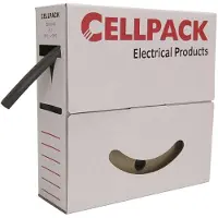 Cellpack 127104 Krimpkous zonder lijm Zwart 3 mm 1 mm Krimpverhouding:3:1 15 m