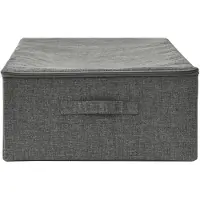 vidaXL Opbergbox 70x40x18 cm stof antracietkleurig