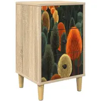 vidaXL Nachtkastje ZAANDAM Sonoma Eiken 36 x 33 x 60 cm Bewerkt hout