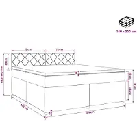 vidaXL Boxspringbed met matras en hoofdeinde, roze, 140 x 200 cm, fluweel
