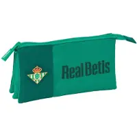 Safta Pennenetui met 3 vakken Real Betis Balompié Groen 22 x 12 x 3 cm