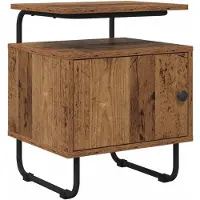 vidaXL Nachtkastje Oud hout Bewerkt hout