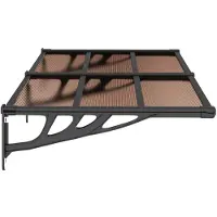 vidaXL Overkapping voor deur, zwart, 152,5 x 90 cm, polycarbonaat