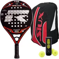 Xqmax Padel Racket R-Sparky Xtreme 3D - met Padel Tas en 3 Padel Ballen - Lichtgewicht Padelracket - Sweetspot - Geschikt voor Alle Niveaus