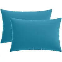 vidaXL Kussensloop 2 st HEERLEN Lichtblauw 40 x 60 cm Polyester