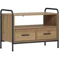 vidaXL Tv-meubel 67,5 x 33 x 50 cm Artisanaal eiken Bewerkt hout
