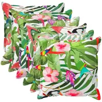 vidaXL Kussensloop 6 st HOUTEN Meerkleurig 60 x 60 cm Polyester