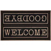 Hamat Diamo Welcome Goodbye 45 x 75 cm - Buitenmat - Deurmat Buiten - Rubber - 6 mm