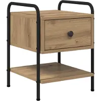 vidaXL Nachtkastje Artisanaal eiken Bewerkt hout