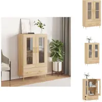 vidaXL Hoge kast Sonoma-eikenhout, 69,5 x 31 x 115 cm, houtvezel