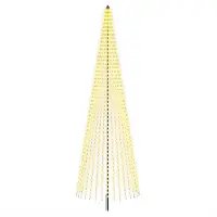 vidaXL - LED - kerstboom - 485 - cm - 1632 - LED's - Warmwit - IJzer - Zwart