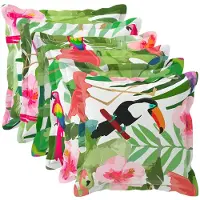 vidaXL Kussensloop 6 st HOUTEN Meerkleurig 40 x 40 cm Polyester