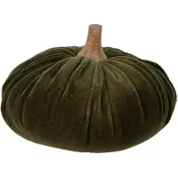 Clayre & Eef Decoratie Pompoen Ø 20x14 cm Groen Stof Groen