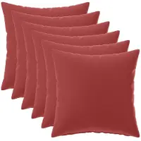 vidaXL Kussensloop 6 st HEERLEN Wijnrood 45 x 45 cm Polyester