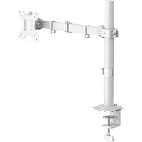 Hama Monitorarm - 1 monitor - in hoogte verstelbaar - zwenk, kantelbaar - Wit