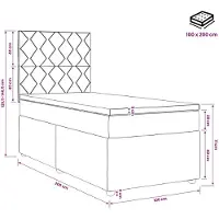 vidaXL Boxspringbed met matras Crèmekleurig 100 x 200 cm Stof