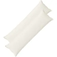 vidaXL Kussensloop 2 st HOUTEN Crèmekleurig 40 x 145 cm corduroy