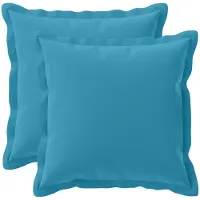 vidaXL Kussensloop 2 st HOUTEN Lichtblauw 30 x 30 cm Polyester