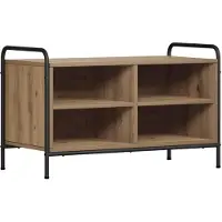 vidaXL Tv-meubel 140 x 39,5 x 50 cm Artisanaal eiken Bewerkt hout