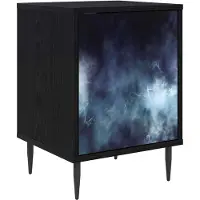 vidaXL Nachtkastje RAALTE Zwart eiken 36 x 33 x 51 cm Bewerkt hout