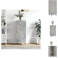 vidaXL Dressoir, betonkleur, 34,5 x 34 x 90 cm, houtvezelplaat