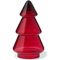 HEMA Kerstboom 8.8x8.8x12cm glas rood