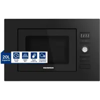 Heinner Inbouw Magnetron – 20 L – 800 W – 1000 W Grill – 5 Vermogensniveaus – Ontdooifunctie – LED-display – 95 Min Maximale Kooktijd – Zwart
