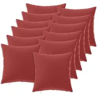 vidaXL Kussensloop 12 st HEERLEN Wijnrood 45 x 45 cm Polyester