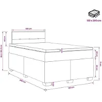 vidaXL Boxspringbed met matras Lichtgrijs 120 x 200 cm Fluweel