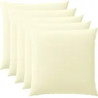 vidaXL Kussensloop 6 st HEERLEN Crèmekleurig 60 x 60 cm Polyester