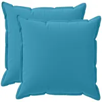 vidaXL Kussensloop 2 st HOUTEN Lichtblauw 60 x 60 cm Polyester