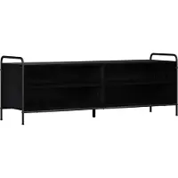 vidaXL Tv-meubel 140 x 39,5 x 50 cm Zwart eiken Bewerkt hout