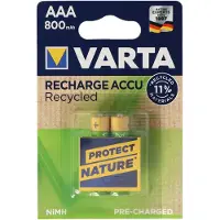 Varta 56813 101 402 - Recycled Ready to Use Micro AAA LR03 batterij NiMH 800mAh - Groen