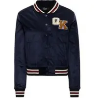 Queen Kerosin Padded Corduroy College Jacket Dames Collegejas - donkerblauw - L