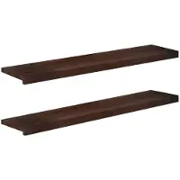 vidaXL Traplopers 2 st 120 x 25 x 2 cm Donkerbruin Massief beukenhout