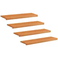 vidaXL - Trapmatten - 4 - st - Licht - Bruin - 100 - x - 30 - x - 2 - cm - Massief - beukenhout