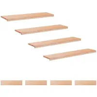 vidaXL Trapmatten 8 st Naturel 120 x 25 x 2 cm Massief beukenhout