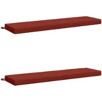 vidaXL Bankkussens SOEST 2 st 100% Polyester Rood 160 x 40 x 8 cm