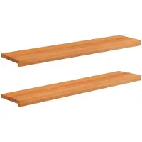 vidaXL Trapmatten 2 st Licht Bruin 110 x 25 x 2 cm Massief beukenhout