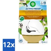 Air Wick 12 x Decosphere - Luchtverfrisser - Vanille & Kamperfoelie - 75ml - Luchtverfrisser - Vanille Geur - Kamperfoelie Geur - Langdurige Geur - Geurverspreider